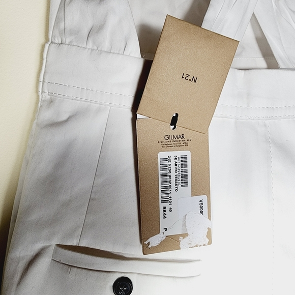 N°21 asymmetrical sophisticated contemporary white dress 100% Cotton - Picture 7 of 8